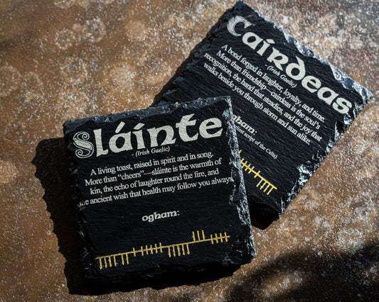 Celtic Whisper - Engraved Slate Coasters - Foyle Engraving Co