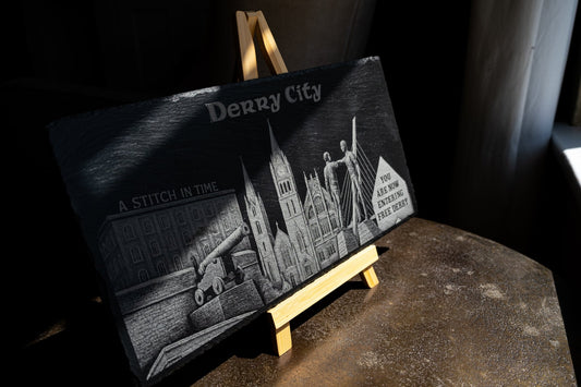 Derry City Skyline Slate - Foyle Engraving Co