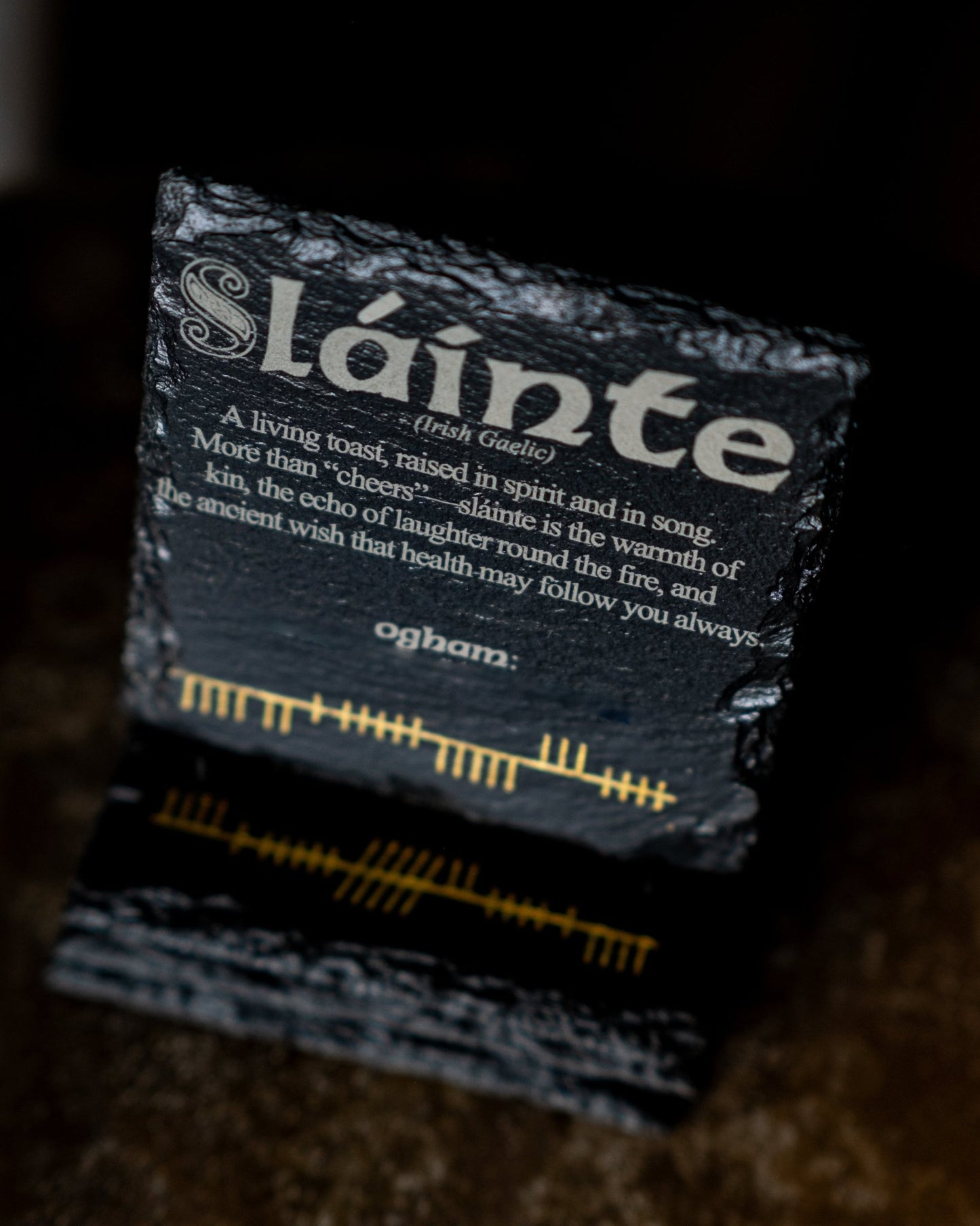 Celtic Whisper - Engraved Slate Coasters - Foyle Engraving Co