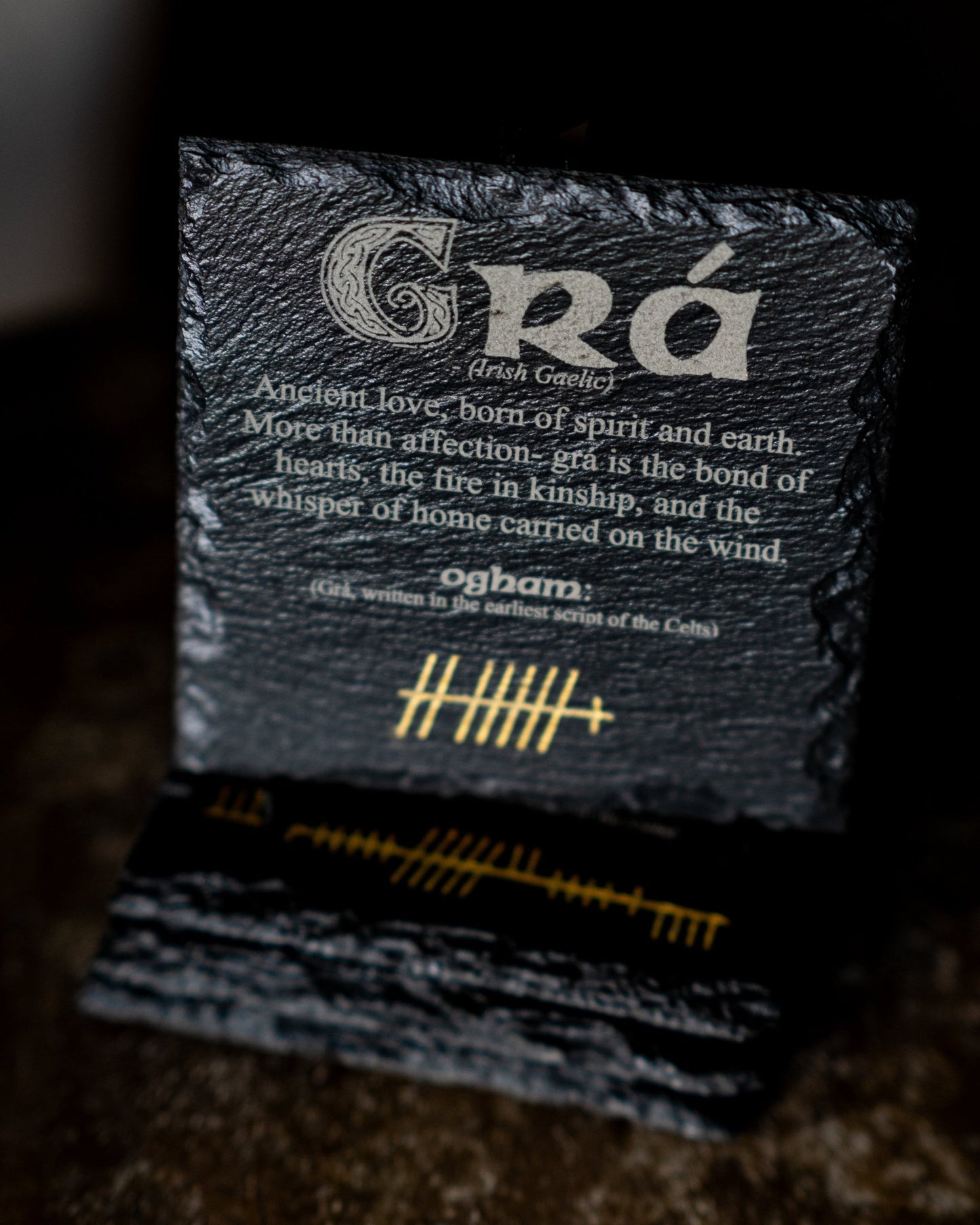 Celtic Whisper - Engraved Slate Coasters - Foyle Engraving Co