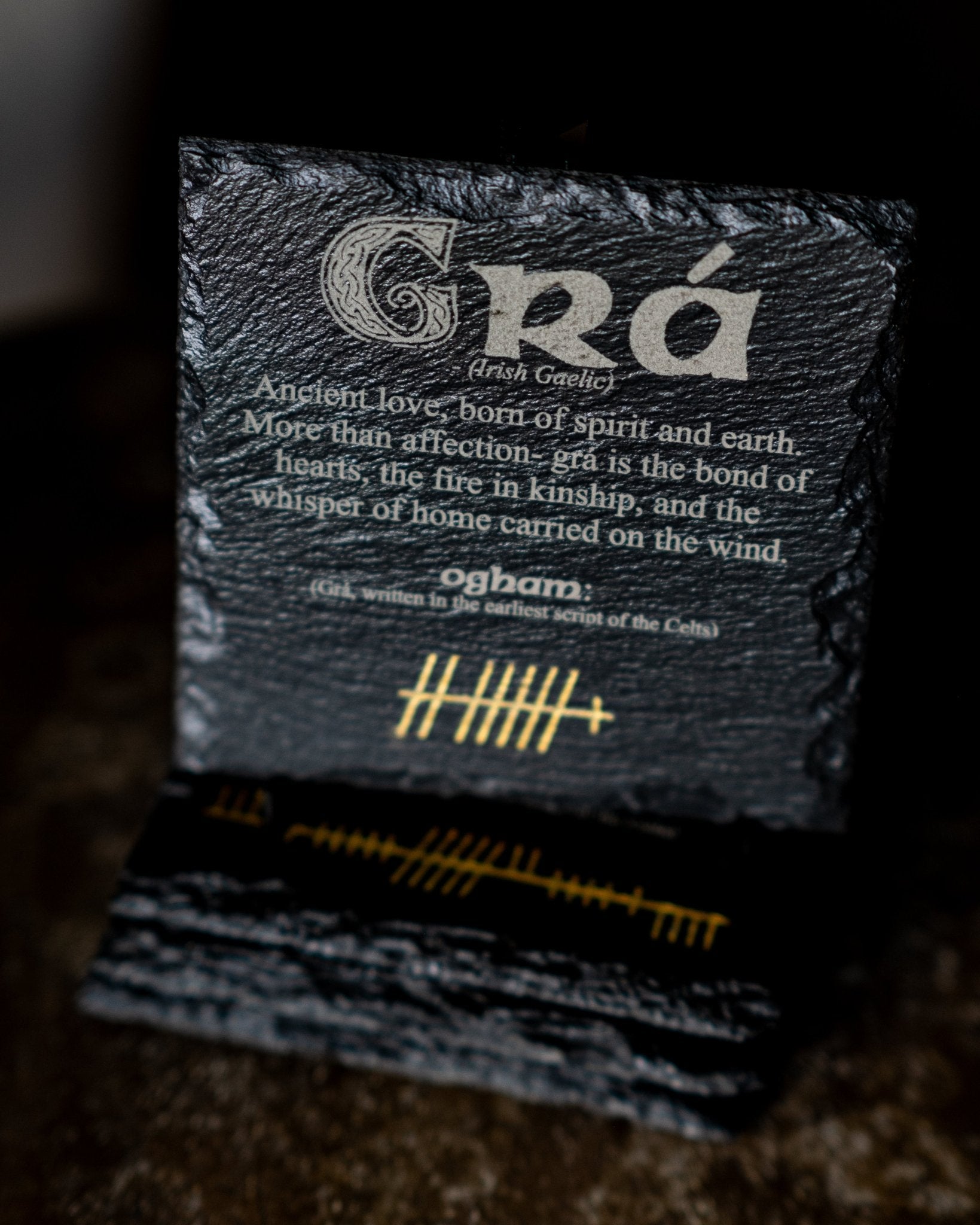 Celtic Whisper - Engraved Slate Coasters - Foyle Engraving Co