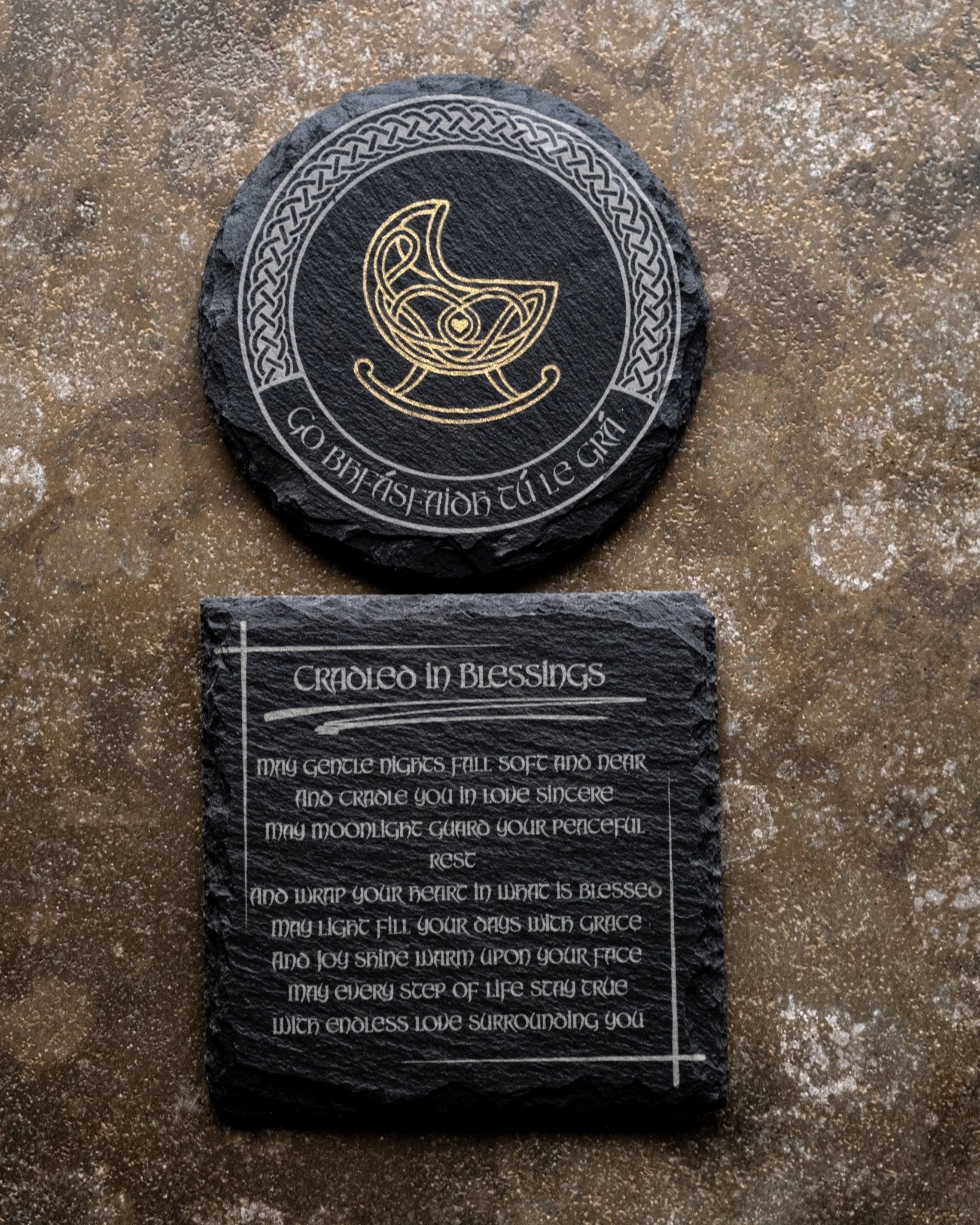 Go Bhfásfaidh Tú le Grá – New Beginnings Coaster Set - Foyle Engraving Co