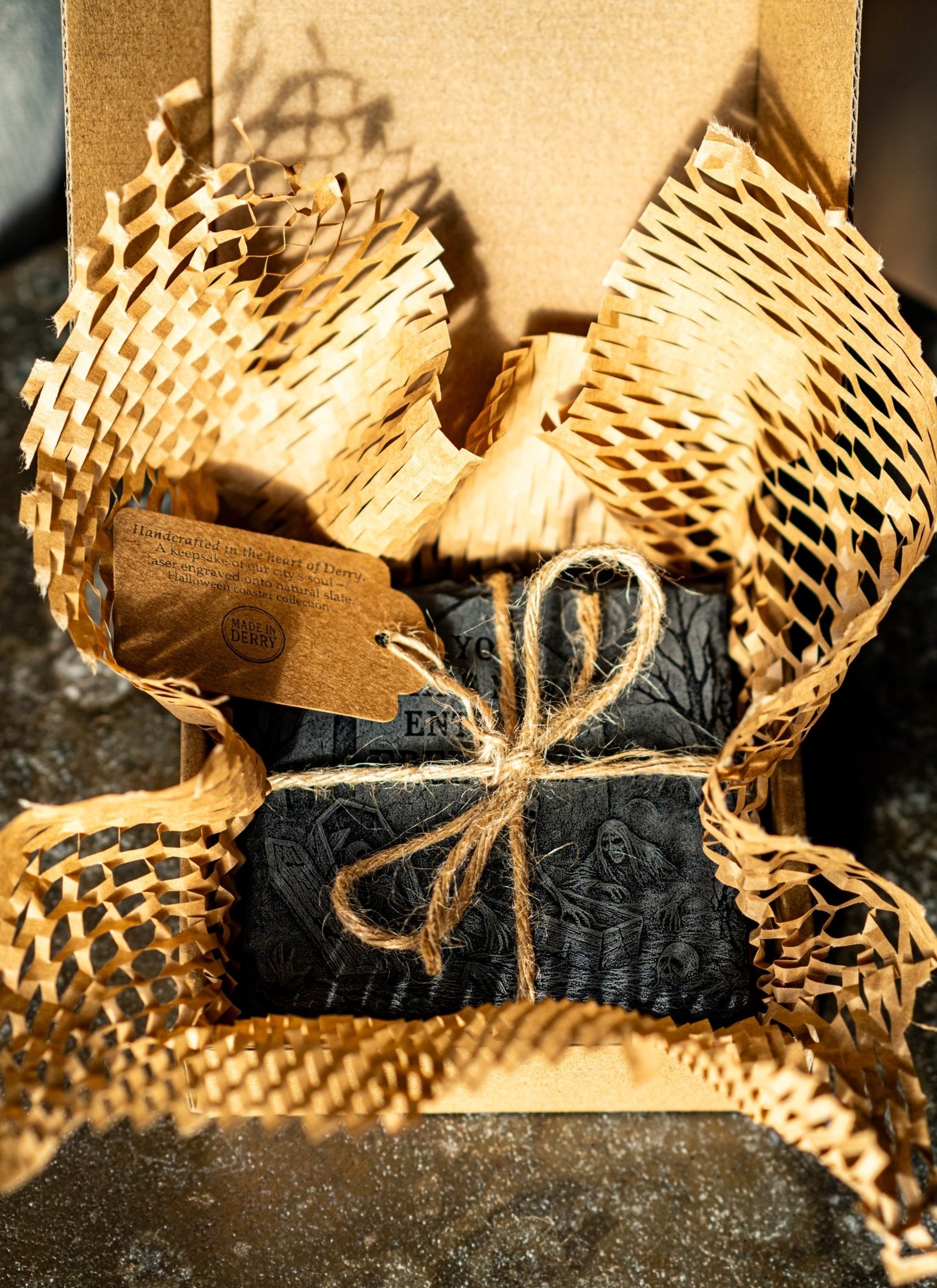 Limited Edition Derry Halloween Coasters - Foyle Engraving Co