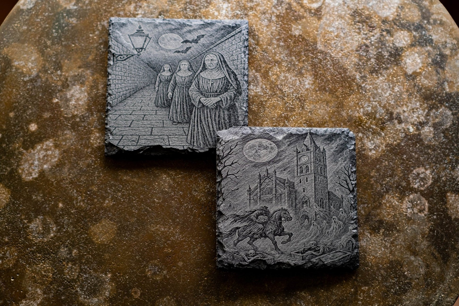 Limited Edition Derry Halloween Coasters - Foyle Engraving Co