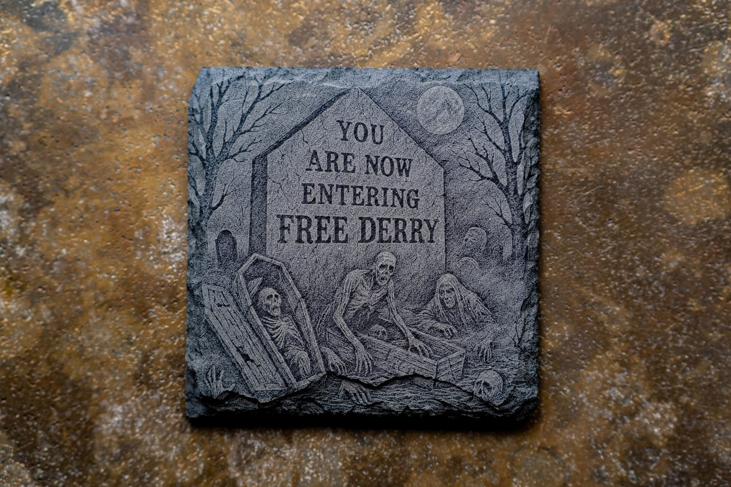 Limited Edition Derry Halloween Coasters - Foyle Engraving Co