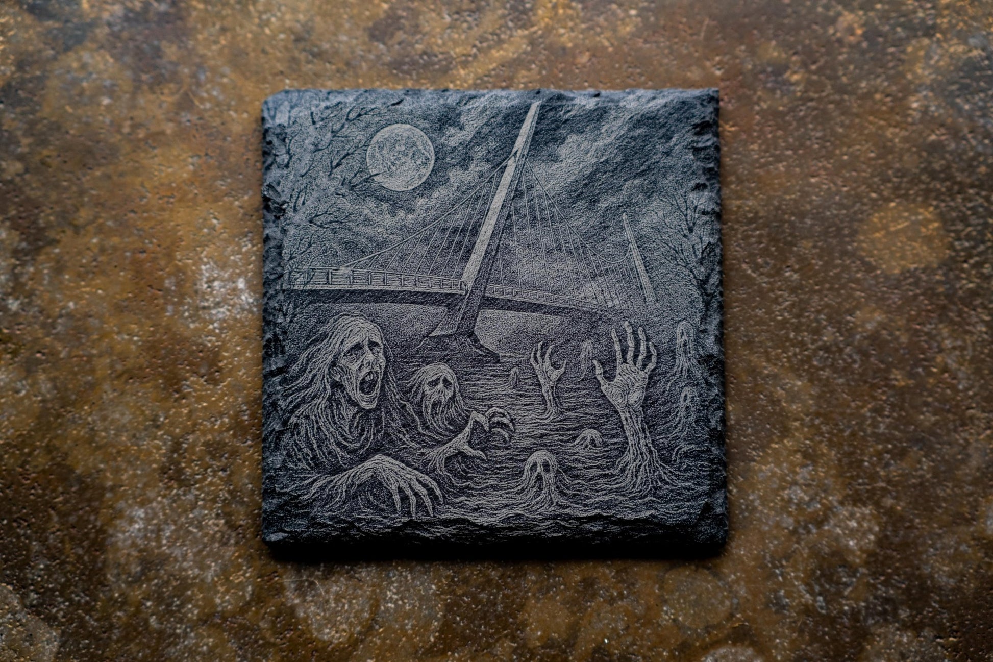 Limited Edition Derry Halloween Coasters - Foyle Engraving Co