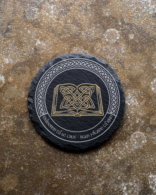 Múineann Tú le Croí — Agus Fágann Tú Rian – Teacher Appreciation Coaster Set - Foyle Engraving Co