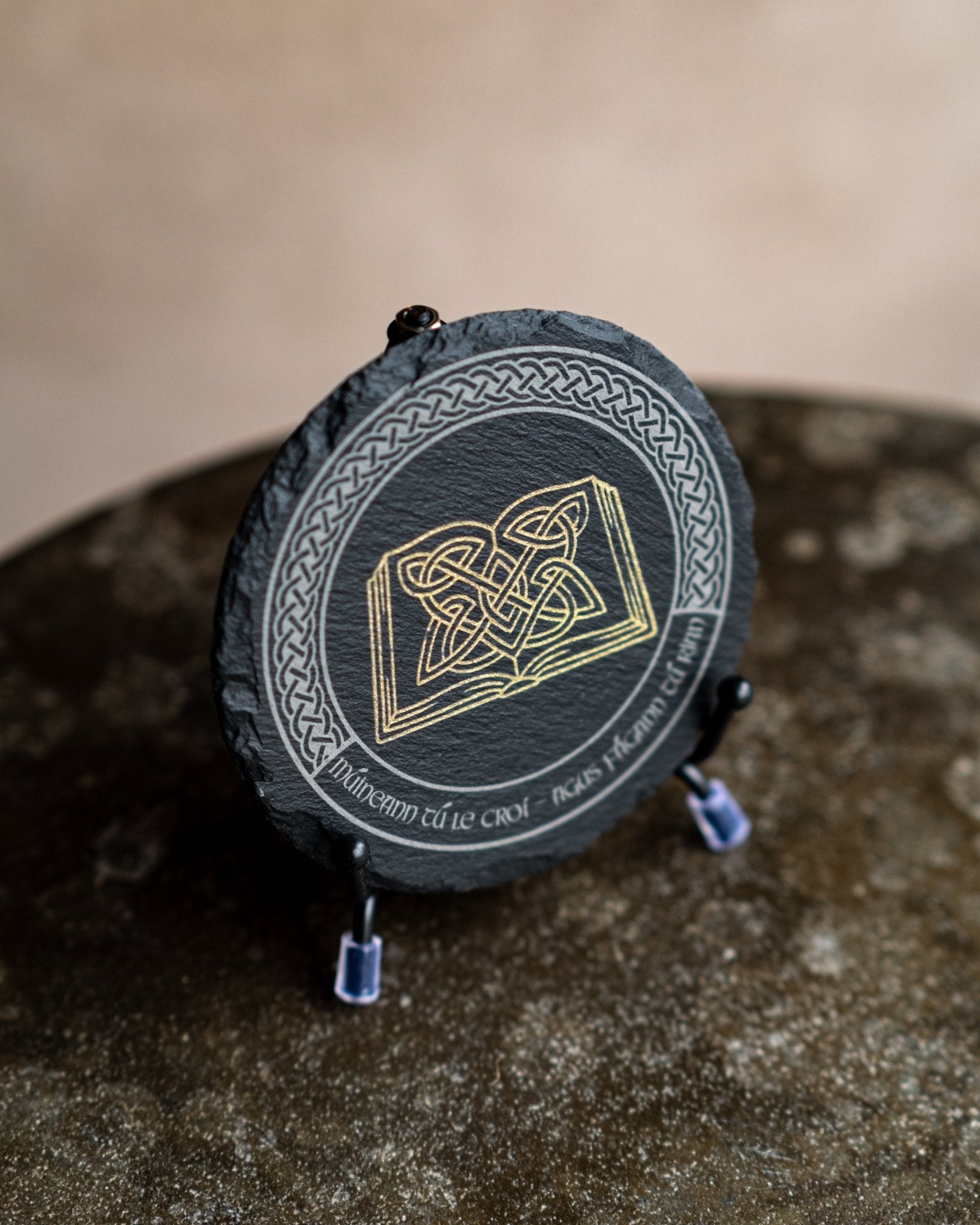 Múineann Tú le Croí — Agus Fágann Tú Rian – Teacher Appreciation Coaster Set - Foyle Engraving Co