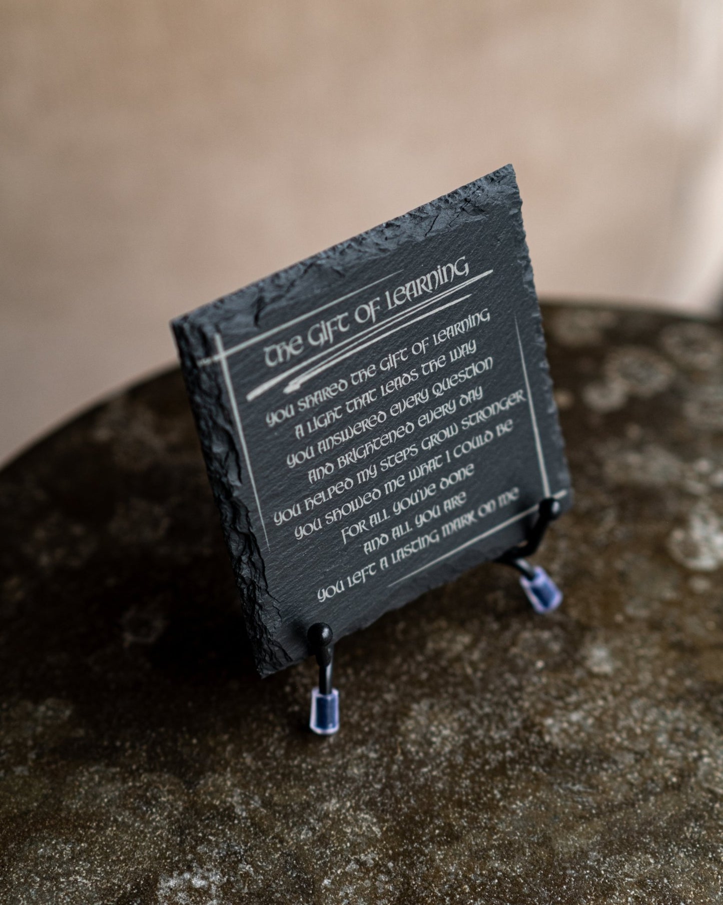 Múineann Tú le Croí — Agus Fágann Tú Rian – Teacher Appreciation Coaster Set - Foyle Engraving Co