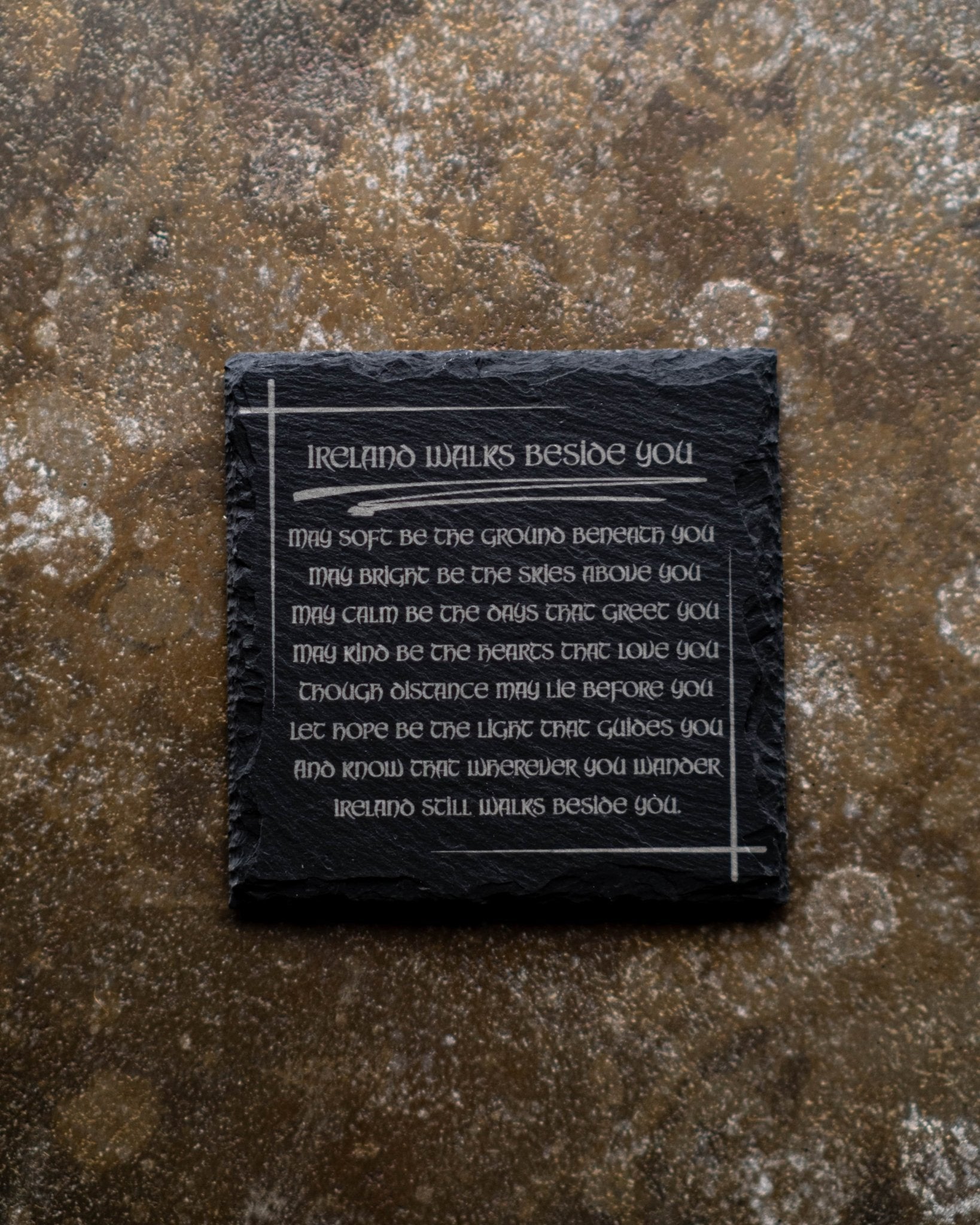 Níl Aon Tinteán Mar Do Thinteán Féin – Home & Hearth Coaster Set - Foyle Engraving Co